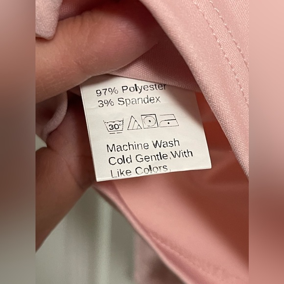 Shein Curve Women’s Long-Sleeves Plain Bow Light Pink Tee Size 1X - Picture 7 of 9